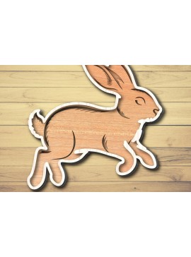 Σετ των 3 Intra απο ξύλο plywood 3mm-4mm πάχος -  σχεδίασης Easter Bunny Laser-Cut Δίασταση 6x6 cm INTRAFABR-117490638