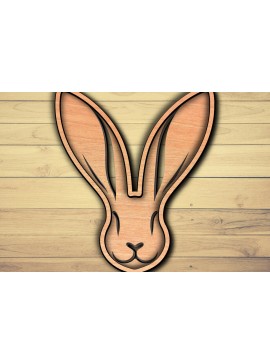 Σετ των 3 Intra απο ξύλο plywood 3mm-4mm πάχος -  σχεδίασης Easter Bunny Laser-Cut Δίασταση 6x6 cm INTRAFABR-117490658