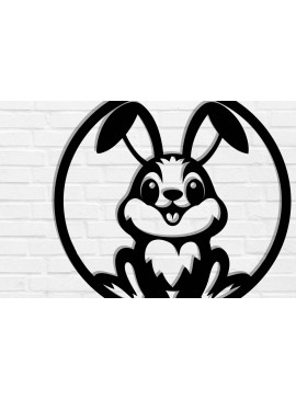 Intra απο ξύλο plywood 3mm-4mm πάχος - Easter Bunny Laser Cut  Δίασταση 40x50 cm INTRAFABR-116092192
