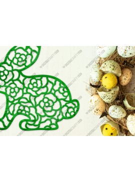 Σετ των 3 Intra απο ξύλο plywood 3mm-4mm πάχος - Easter Bunny, Floral Bunny  Δίασταση 6x6 cm INTRAFABR-115642118