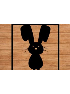 Intra απο ξύλο plywood 3mm-4mm πάχος - Easter Bunny Laser Μεταλλική διακόσμηση τοίχου Τέχνη Δίασταση 40x50 cm INTRAFABR-66918245
