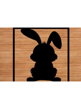 Intra απο ξύλο plywood 3mm-4mm πάχος - Easter Bunny Laser Μεταλλική διακόσμηση τοίχου Τέχνη Δίασταση 40x50 cm INTRAFABR-66917567