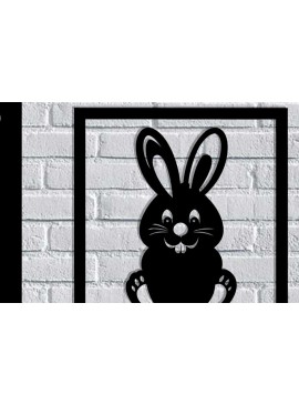 Intra απο ξύλο plywood 3mm-4mm πάχος - Easter Bunny Μεταλλική Τέχνη τοίχου με λέιζερ Δίασταση 40x50 cm INTRAFABR-116938849