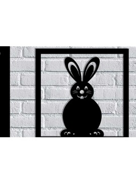 Intra απο ξύλο plywood 3mm-4mm πάχος - Easter Bunny Μεταλλική Τέχνη τοίχου με λέιζερ Δίασταση 40x50 cm INTRAFABR-116939654