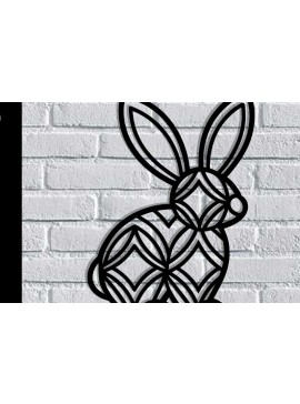 Intra απο ξύλο plywood 3mm-4mm πάχος - Easter Bunny Μεταλλική Τέχνη τοίχου με λέιζερ Δίασταση 40x50 cm INTRAFABR-116856005