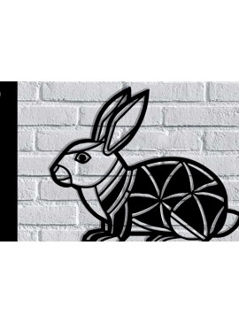 Intra απο ξύλο plywood 3mm-4mm πάχος - Easter Bunny Μεταλλική Τέχνη τοίχου με λέιζερ Δίασταση 40x50 cm INTRAFABR-116856194