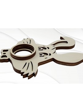 Intra απο ξύλο plywood 3mm-4mm πάχος -  Πασχαλινή σιλουέτα λαγουδάκι Δίασταση 144x108 cm INTRAFABR-58535478