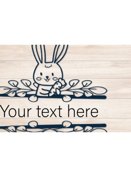 Σετ των 3 Intra απο ξύλο plywood 3mm-4mm πάχος -  αποκοπής μονόγραμμα  Split Easter Bunny Δίασταση 4x4 cm INTRAFABR-116537028