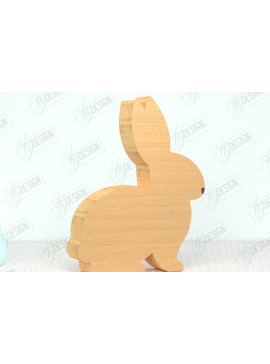 Σετ των 2 Intra απο ξύλο plywood 3mm-4mm πάχος - Πασχαλινό λαγουδάκι Ξύλινο ντεκόρ | Πασχαλινό σημάδι Δίασταση 15x15 cm INTRAFABR-117876556