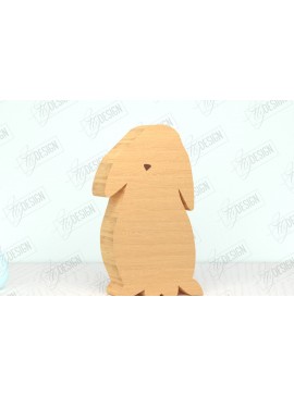Σετ των 2 Intra απο ξύλο plywood 3mm-4mm πάχος - Πασχαλινό λαγουδάκι Ξύλινο ντεκόρ | Διακόσμηση σπιτιού Δίασταση 15x15 cm INTRAFABR-118278782