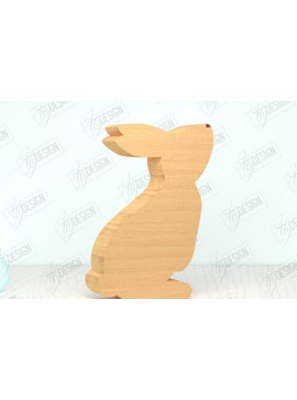 Σετ των 2 Intra απο ξύλο plywood 3mm-4mm πάχος - Πασχαλινό λαγουδάκι Ξύλινο ντεκόρ | Διακόσμηση σπιτιού Δίασταση 15x15 cm INTRAFABR-118278796