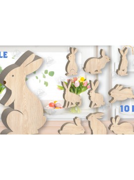 Σετ των 2 Intra απο ξύλο plywood 3mm-4mm πάχος - Πασχαλινό Μπάνι Ξύλινη Διακόσμηση  Πακέτο Δίασταση 15x15 cm INTRAFABR-118835829