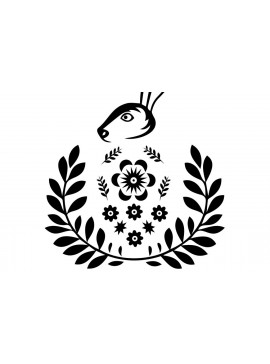 Σετ των 3 Intra απο ξύλο plywood 3mm-4mm πάχος - Πασχαλινό λαγουδάκι στεφάνι διανυσματικό   Δίασταση 15x15 cm INTRAFABR-83973138