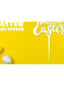 Σετ των 2 Intra απο ξύλο plywood 3mm-4mm πάχος - Πασχαλινό κέικ Topper. Καλό Πάσχα . Δίασταση 15x15 cm INTRAFABR-25861986