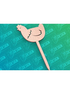 Σετ των 2 Intra απο ξύλο plywood 3mm-4mm πάχος - Πασχαλινό κέικ Topper Laser Cut |  CNC Δίασταση 15x15 cm INTRAFABR-91889934