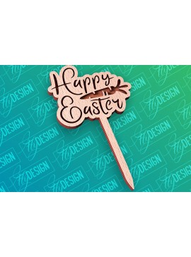 Σετ των 2 Intra απο ξύλο plywood 3mm-4mm πάχος - Πασχαλινό κέικ Topper Laser Cut |  CNC Δίασταση 15x15 cm INTRAFABR-91890048