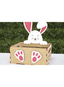 Σετ των 2 Intra απο ξύλο plywood 3mm-4mm πάχος - Πασχαλινή καραμέλα | Κουτί καραμέλας Δίασταση 15x15 cm INTRAFABR-116149779