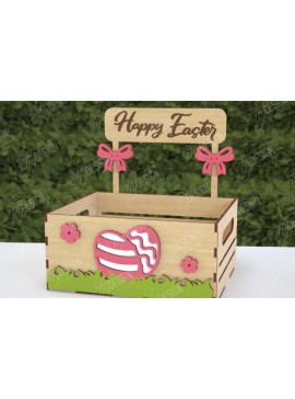 Σετ των 2 Intra απο ξύλο plywood 3mm-4mm πάχος - Πασχαλινή καραμέλα | Κουτί καραμέλας Δίασταση 15x15 cm INTRAFABR-116149778