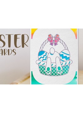 Σετ των 2 Intra απο ξύλο plywood 3mm-4mm πάχος - Πασχαλινή κάρτα . Χαρτί κοπής ευχετήριων καρτών Δίασταση 15x15 cm INTRAFABR-88211227