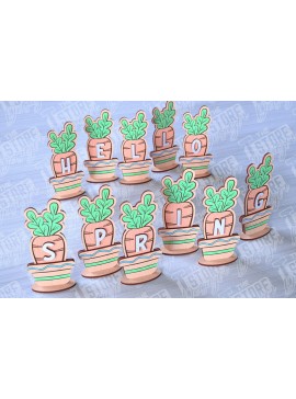 Σετ των 2 Intra απο ξύλο plywood 3mm-4mm πάχος - Πασχαλινά καρότα | Σχέδιο κοπής με λέιζερ Δίασταση 15x15 cm INTRAFABR-90448952