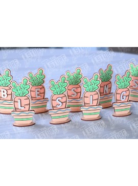 Σετ των 2 Intra απο ξύλο plywood 3mm-4mm πάχος - Πασχαλινά καρότα | Σχέδιο κοπής με λέιζερ Δίασταση 15x15 cm INTRAFABR-90448969