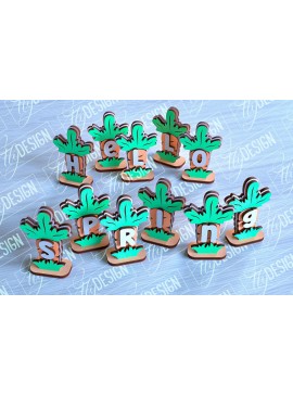 Σετ των 2 Intra απο ξύλο plywood 3mm-4mm πάχος - Πασχαλινά καρότα | Σχέδιο κοπής με λέιζερ Δίασταση 15x15 cm INTRAFABR-91069105