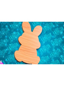 Σετ των 2 Intra απο ξύλο plywood 3mm-4mm πάχος - Πασχαλινές σανίδες κοπής | Κόψιμο με λέιζερ λαγουδάκι Δίασταση 15x15 cm INTRAFABR-91657681