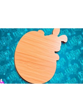 Σετ των 2 Intra απο ξύλο plywood 3mm-4mm πάχος - Πασχαλινές σανίδες κοπής | Κόψιμο με λέιζερ λαγουδάκι Δίασταση 15x15 cm INTRAFABR-91657759