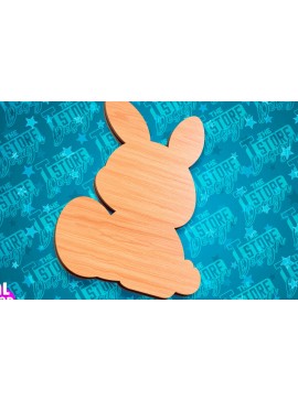 Σετ των 2 Intra απο ξύλο plywood 3mm-4mm πάχος - Πασχαλινές σανίδες κοπής | Κόψιμο με λέιζερ λαγουδάκι Δίασταση 15x15 cm INTRAFABR-91657773