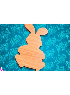 Σετ των 2 Intra απο ξύλο plywood 3mm-4mm πάχος - Πασχαλινές σανίδες κοπής | Κόψιμο με λέιζερ λαγουδάκι Δίασταση 15x15 cm INTRAFABR-91657791