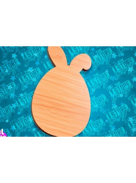 Σετ των 2 Intra απο ξύλο plywood 3mm-4mm πάχος - Πασχαλινές σανίδες κοπής | Κόψιμο με λέιζερ λαγουδάκι Δίασταση 15x15 cm INTRAFABR-91657814