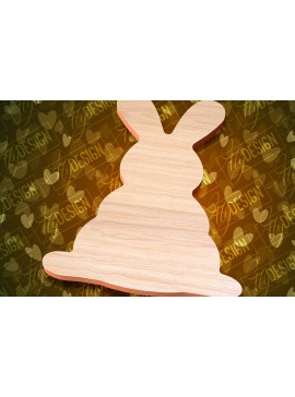 Σετ των 2 Intra απο ξύλο plywood 3mm-4mm πάχος - Πασχαλινές σανίδες κοπής | Κόψιμο με λέιζερ λαγουδάκι Δίασταση 15x15 cm INTRAFABR-91655276