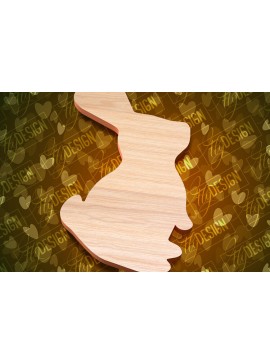 Σετ των 2 Intra απο ξύλο plywood 3mm-4mm πάχος - Πασχαλινές σανίδες κοπής | Κόψιμο με λέιζερ λαγουδάκι Δίασταση 15x15 cm INTRAFABR-91655283