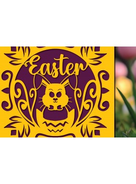 Σετ των 3 Intra απο ξύλο plywood 3mm-4mm πάχος -  περικοπής  δωροκάρτας για την ημέρα του Πάσχα Δίασταση 4x4 cm INTRAFABR-117278380