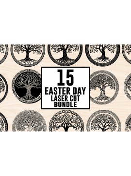 Intra απο ξύλο plywood 3mm-4mm πάχος - Πακέτο κοπής με λέιζερ για την ημέρα του Πάσχα - 25 σχέδια Δίασταση 30x30 cm INTRAFABR-117704991