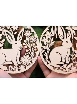 Σετ των 3 Intra απο ξύλο plywood 3mm-4mm πάχος - Πακέτο  Cut Laser Day Easter Day Δίασταση 4x4 cm INTRAFABR-90070048