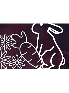 Σετ των 2 Intra απο ξύλο plywood 3mm-4mm πάχος - Πινακίδα καλωσορίσματος για την ημέρα του Πάσχα Laser Cut  Δίασταση 15x15 cm INTRAFABR-60420186