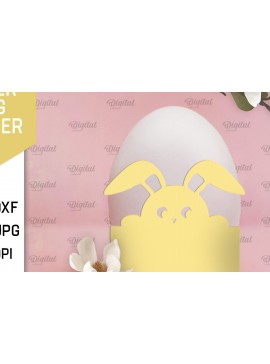 Σετ των 2 Intra απο ξύλο plywood 3mm-4mm πάχος - Πασχαλινή διακόσμηση . Αυγοθήκη Χαρτί κοπής Δίασταση 15x15 cm INTRAFABR-90441228