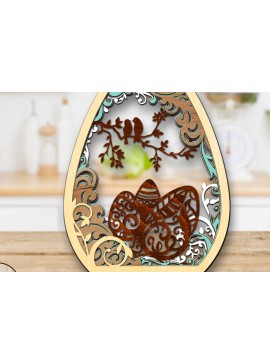 Σετ των 2 Intra απο ξύλο plywood 3mm-4mm πάχος - Πασχαλινή διακόσμηση, Πολυστρωματικά κομμένα αρχεία Δίασταση 3x15 cm INTRAFABR-88105730