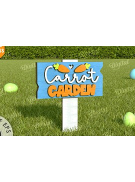 Σετ των 2 Intra απο ξύλο plywood 3mm-4mm πάχος - Πασχαλινή Κατευθυντική Πινακίδα Κήπου Δίασταση 15x15 cm INTRAFABR-116332337