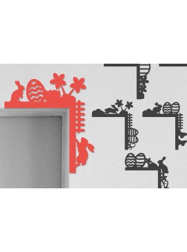 Intra απο ξύλο plywood 3mm-4mm πάχος - Πασχαλινή πόρτα γωνιακή δέσμη Lasercut Δίασταση 30x20 cm INTRAFABR-116067853