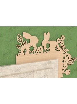 Σετ των 3 Intra απο ξύλο plywood 3mm-4mm πάχος - Πασχαλινή Πόρτα Γωνία | Διακόσμηση Τοίχων | CNC Δίασταση 15x15 cm INTRAFABR-117429463