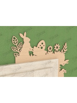 Σετ των 2 Intra απο ξύλο plywood 3mm-4mm πάχος - Πασχαλινή Πόρτα Γωνία | Διακόσμηση Τοίχων | CNC Δίασταση 15x15 cm INTRAFABR-117429441