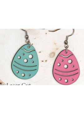 Σετ των 3 Intra απο ξύλο plywood 3mm-4mm πάχος - Πασχαλινά σκουλαρίκια με λέιζερ. Δίασταση 3x3 cm INTRAFABR-114580708