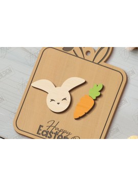 Σετ των 3 Intra απο ξύλο plywood 3mm-4mm πάχος - Πασχαλινά Σκουλαρίκια | Ανοιξιάτικο Σχέδιο |Διακοπές Δίασταση 3x3 cm INTRAFABR-117482607