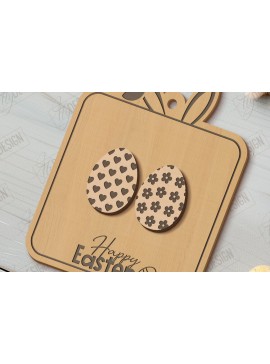 Σετ των 3 Intra απο ξύλο plywood 3mm-4mm πάχος - Πασχαλινά Σκουλαρίκια | Ανοιξιάτικο Σχέδιο |Διακοπές Δίασταση 3x3 cm INTRAFABR-117482618