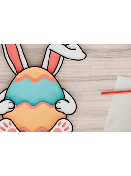 Σετ των 2 Intra απο ξύλο plywood 3mm-4mm πάχος -  3d  Laser Crafting Easter Egg Δίασταση 20x25 cm INTRAFABR-92506788