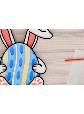 Σετ των 2 Intra απο ξύλο plywood 3mm-4mm πάχος -  3d  Laser Crafting Easter Egg Δίασταση 20x25 cm INTRAFABR-92587037