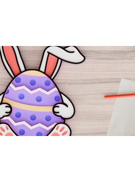 Σετ των 2 Intra απο ξύλο plywood 3mm-4mm πάχος -  3d  Laser Crafting Easter Egg Δίασταση 20x25 cm INTRAFABR-92587075
