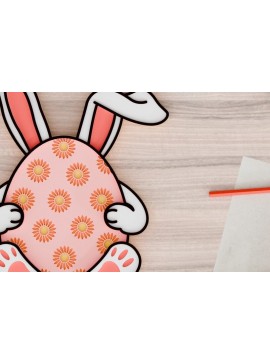 Σετ των 2 Intra απο ξύλο plywood 3mm-4mm πάχος -  3d  Laser Crafting Easter Egg Δίασταση 20x25 cm INTRAFABR-92587388